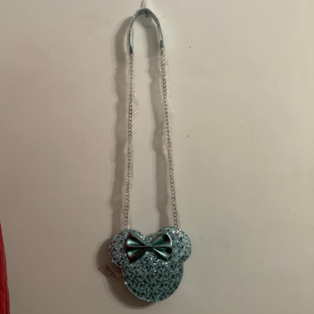 Blue sequence crossbody bag